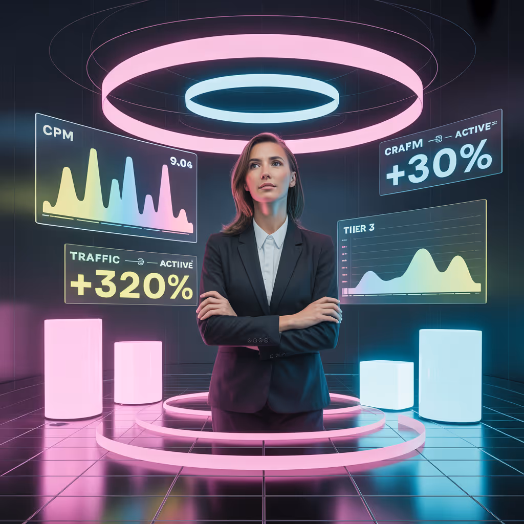 Advertising broker strategy illustration